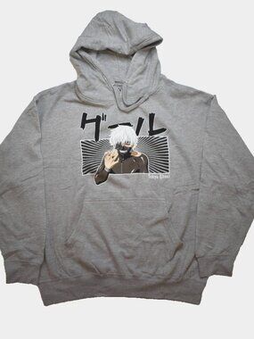 Tokyo Ghoul Kaneki Ken Ghoul Katakana Pullover Manga Mens Hoodie New XL